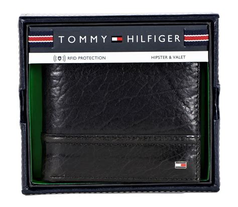 Tommy Hilfiger Leather Men's Wallet RFID Billfold With Coin Pocket